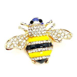 Yellow & Black BEE Pin BROOCH & Pendant
